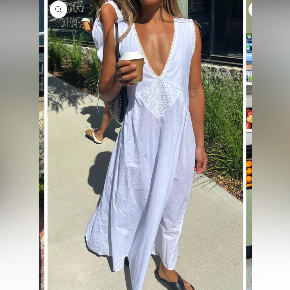 Laneway The Label Vintage Cotton Gown in Ivory